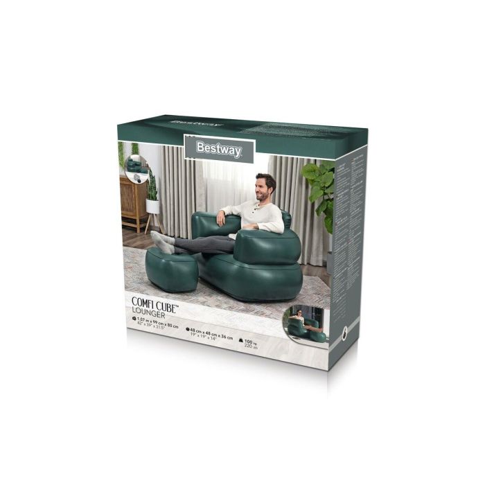 Bestway Sillon Hinchable con Reposapies Color Surtido 107x99x80/48x48x36 cm Interior 75137 4