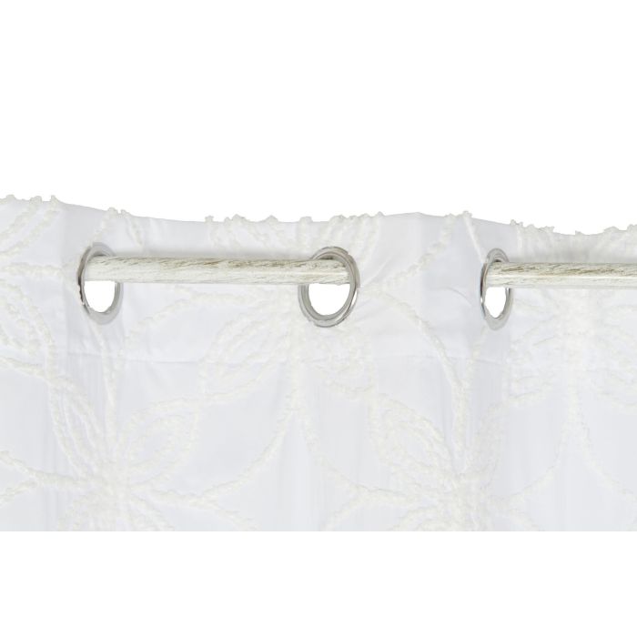 Cortina Boho DKD Home Decor Blanco 260 x 140 cm (2 Unidades) 1