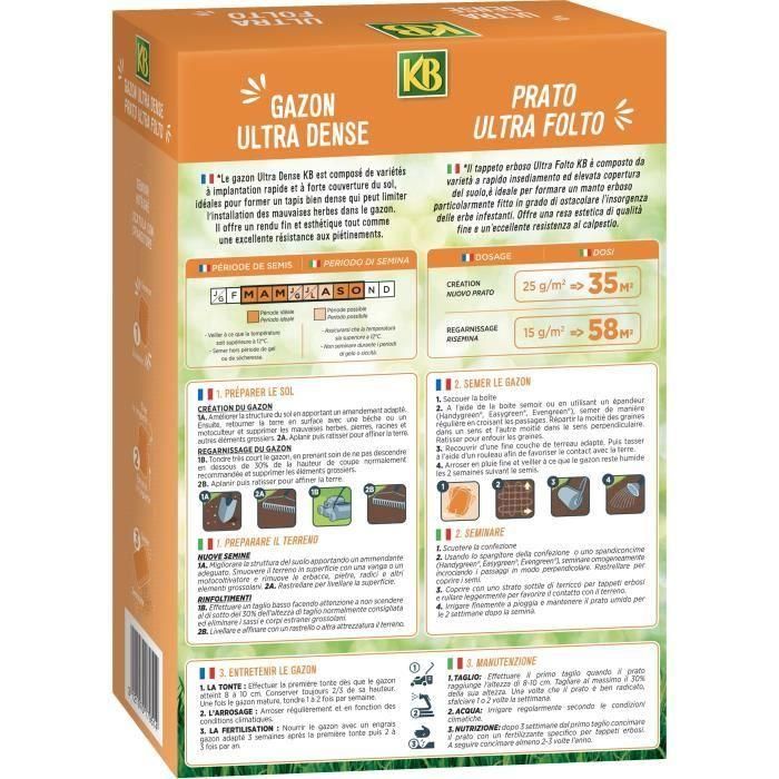 KB - Semilla de césped - Ultradenso 35m² 1 KB - Semilla de césped - Ultradenso 35m² 1