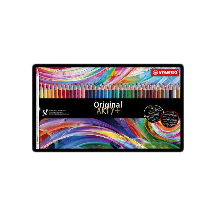 Lapices De Colores Stabilo Original Arty Estuche De Metal De 38