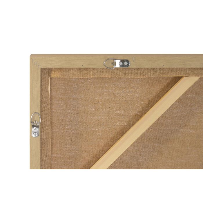 DKD Home Decor Cuadro Colonial Lino Natural Negro 160 x 100 x 4 cm