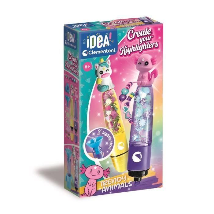 Clementoni 18874 Mini Laboratorios de Subrayadores Kit Creativo Trendy Animals para Montar y Personalizar - 2 Subrayadores, Tintas +6 Años Clementoni 18874 Mini Laboratorios de Subrayadores Kit Creativo Trendy Animals para Montar y Personalizar - 2 Subrayadores, Tintas +6 Años