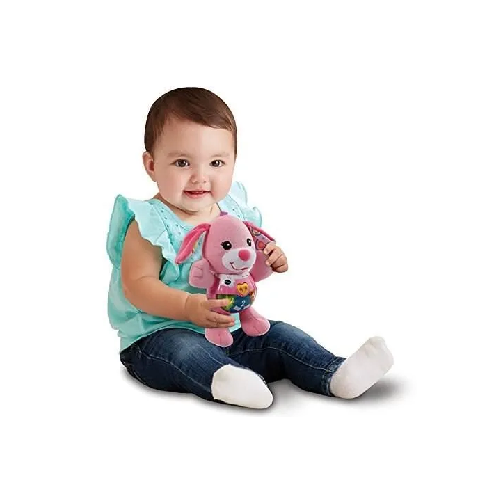 Vtech Baby Peluche Chant'toutou Rosa Interactivo para Niños con Melodías y Aprendizaje Musical, A Partir de 3 Meses 1