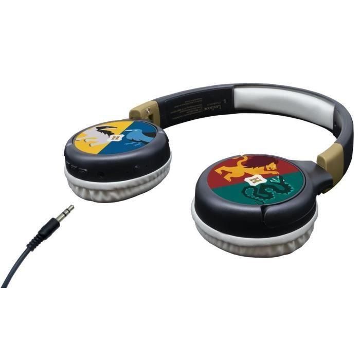 HARRY POTTER - Auriculares Bluetooth 2 en 1 - Cómodos y plegables con cable para niños con limitación de sonido 2 HARRY POTTER - Auriculares Bluetooth 2 en 1 - Cómodos y plegables con cable para niños con limitación de sonido 2