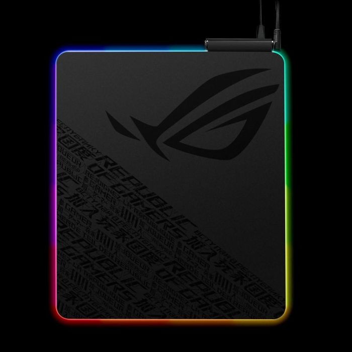 Asus ROG Balteus Qi Alfombrilla de ratón Gaming, Negro, con Carga Inalámbrica y Retroiluminación LED RGB (320x370x7.9mm) 2