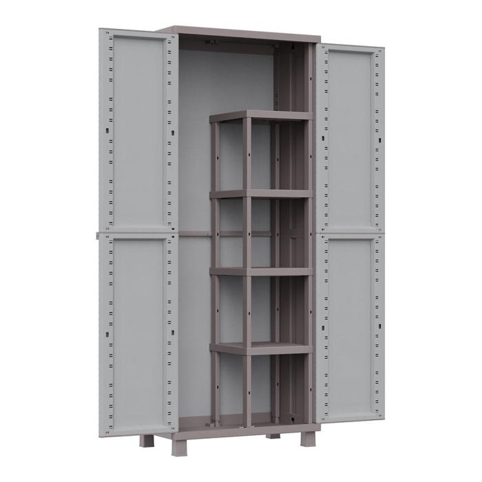 Terry Armario escobero jrattan 368, resina, gris, 4 baldas, 68x37.5x170 cm 0 Terry Armario escobero jrattan 368, resina, gris, 4 baldas, 68x37.5x170 cm 0