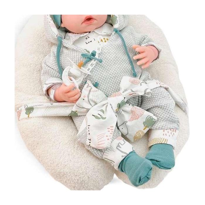 Reborn buzo gris punto mecanismo real almohada lactancia ref: 8300-24 50 cm 1 Reborn buzo gris punto mecanismo real almohada lactancia ref: 8300-24 50 cm 1