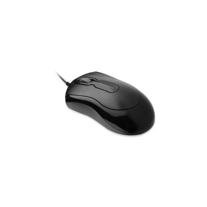 Kensington Ratón Óptico USB-A 1000 DPI Ambidextro con Cable 1.8m Negro para PC/Mac, Fabricado con 65% Material Reciclado 1
