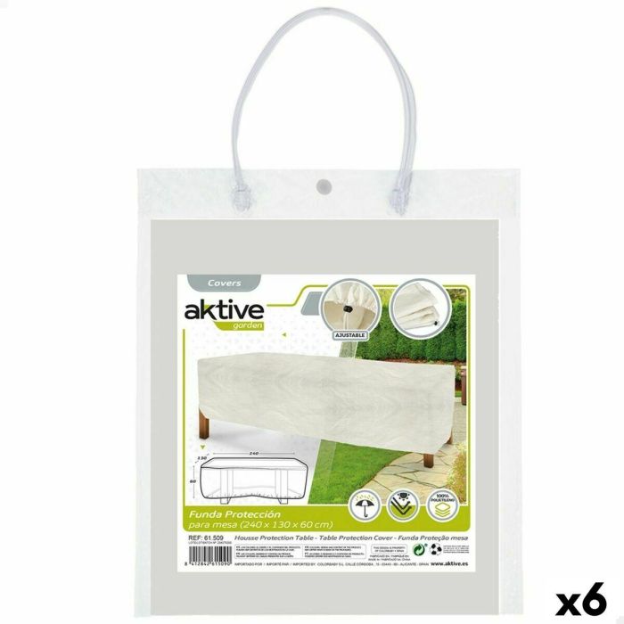 Funda Protectora Aktive Mesas Polietileno 240 x 60 x 130 cm (6 Unidades) Funda Protectora Aktive Mesas Polietileno 240 x 60 x 130 cm (6 Unidades)