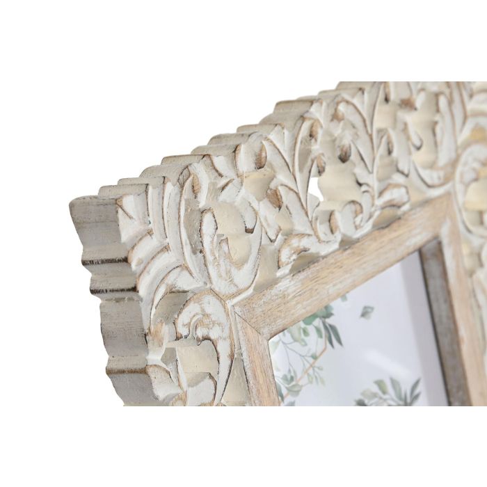 Marco Foto 13X18 Indio DKD Home Decor Blanco Natural 2 x 29 x 23 cm (2 Unidades) 1