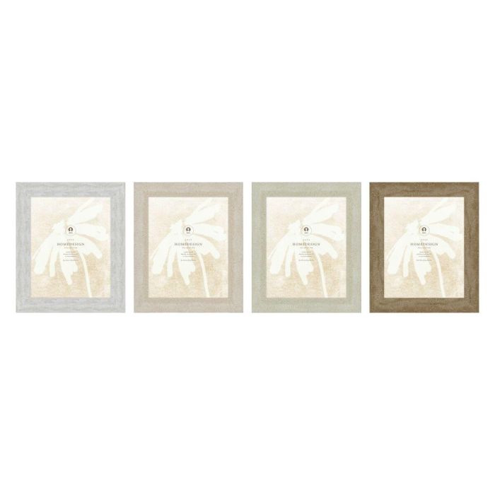 Marco Foto 20X25 Scandi DKD Home Decor Beige Blanco 2 x 31 x 26 cm (4 Unidades)