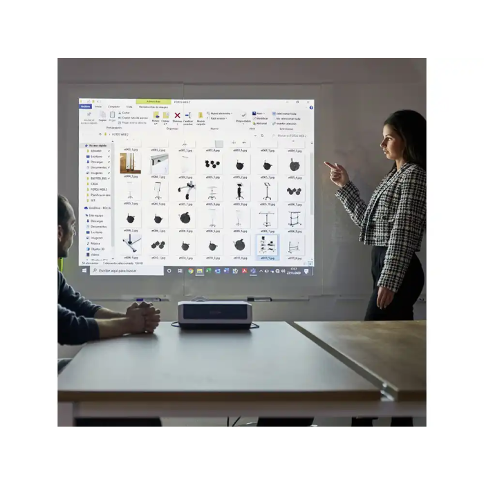 Rocada Pizarra Blanca Magnética Lacada Mate Proyeccion 75x115 cm 6