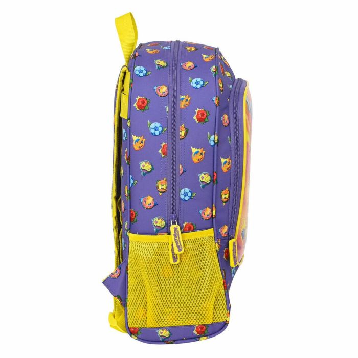 Mochila Escolar SuperThings Guardians of Kazoom Amarillo Morado 32 x 42 x 14 cm 1