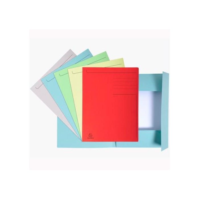 Exacompta Subcarpeta Impresa 3 Solapas Forever A4 280 gr Colores Surtidos (10 Unidades) (10 Unidades)