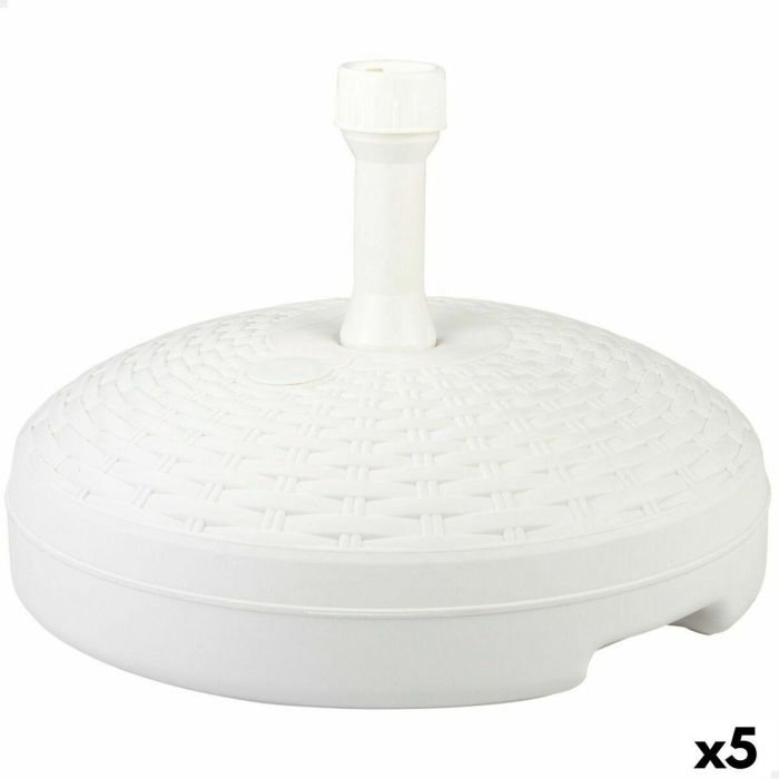Base para Sombrilla Aktive Blanco Plástico 45 x 30 x 45 cm (5 Unidades) 2 Base para Sombrilla Aktive Blanco Plástico 45 x 30 x 45 cm (5 Unidades) 2