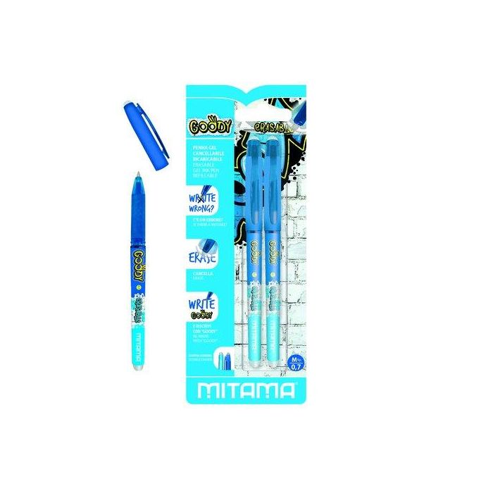 Boligrafo Mitama Goody Borrable Azul Blister De 2