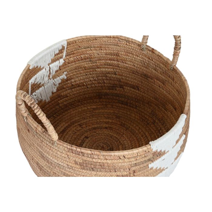 Juego de Cestas DKD Home Decor Blanco Natural Cuerda Hierba marina Boho 55 x 55 x 40 cm 1