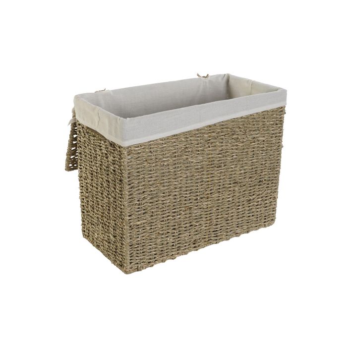 Cesta Ropa Balines DKD Home Decor Natural Blanco 25 x 36 x 45 cm Set de 2 2