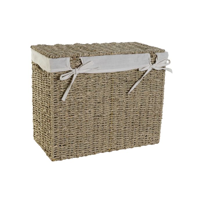 Cesta Ropa Balines DKD Home Decor Natural Blanco 25 x 36 x 45 cm Set de 2 3