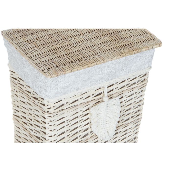 Cesta Ropa Basicos DKD Home Decor Natural Crema 35 x 55 x 47 cm Set de 5 2