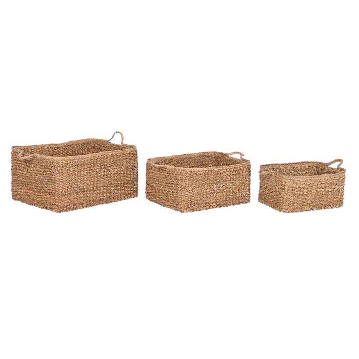 Cesta Balines DKD Home Decor Natural 40 x 30 x 50 cm Set de 3