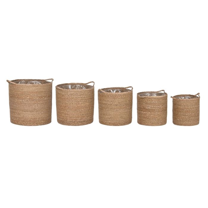 Cesta DKD Home Decor Natural 37 x 41 x 37 cm Set de 5