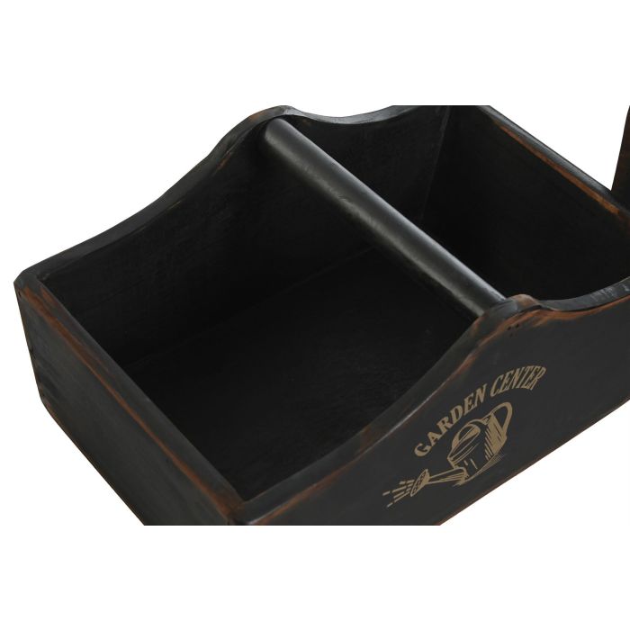 Bandeja Tradicional DKD Home Decor Negro 22 x 18 x 35 cm Set de 4 2