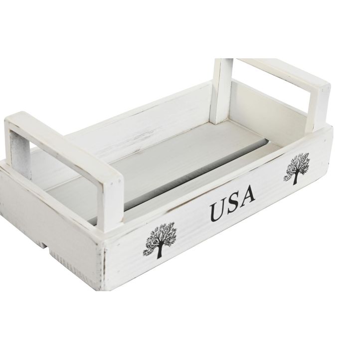 Caja Tradicional DKD Home Decor Blanco 19 x 12 x 39 cm Set de 3 (2 Unidades) 1