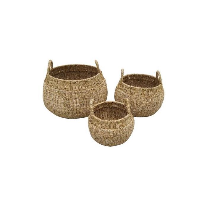 Cesta Balines DKD Home Decor Natural 45 x 28 x 45 cm Set de 3