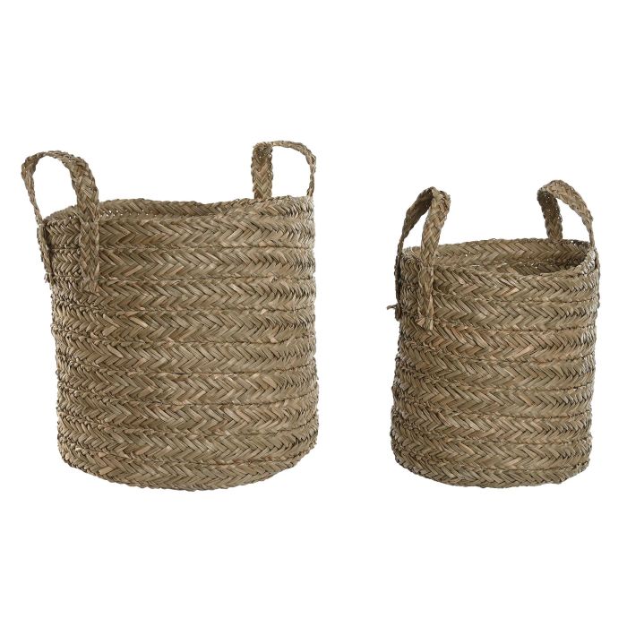 Cesta Balines DKD Home Decor Natural 40 x 45 x 40 cm Set de 2 (2 Unidades)