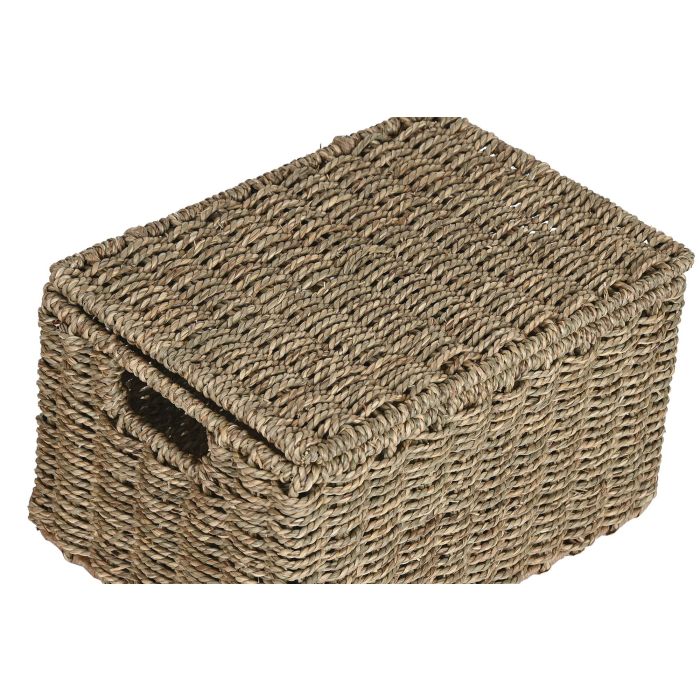 Cesta Tropical DKD Home Decor Natural 36 x 26 x 46 cm Set de 3 1