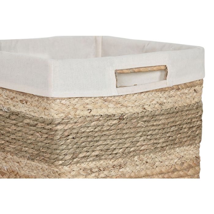 Cesta Tropical DKD Home Decor Natural 33 x 27.5 x 40 cm Set de 3 2