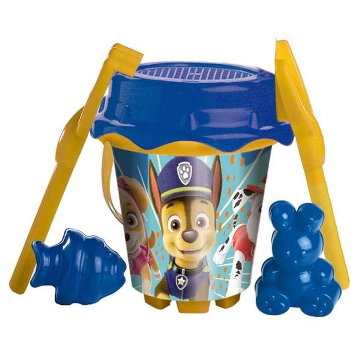 Cubo playa castillo paw patrol con cedazo, pala, rastrillo y moldes 18 cm - modelos surtidos 1 Cubo playa castillo paw patrol con cedazo, pala, rastrillo y moldes 18 cm - modelos surtidos 1