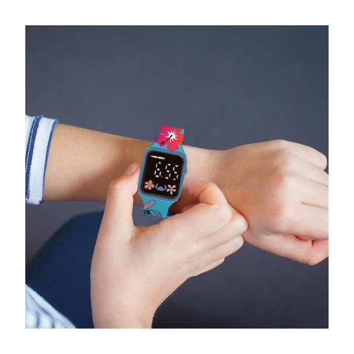 Lexibook Reloj Digital LED Stitch con Alarma, Recomendado a partir de 3 Años