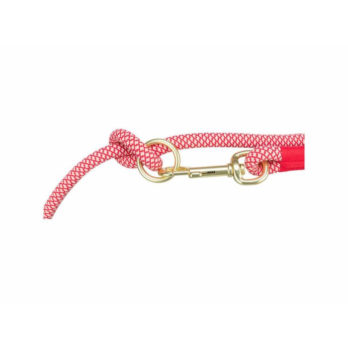 Ramal ajustable para perro Trixie Soft Rope Rojo Crema S S/XL 4