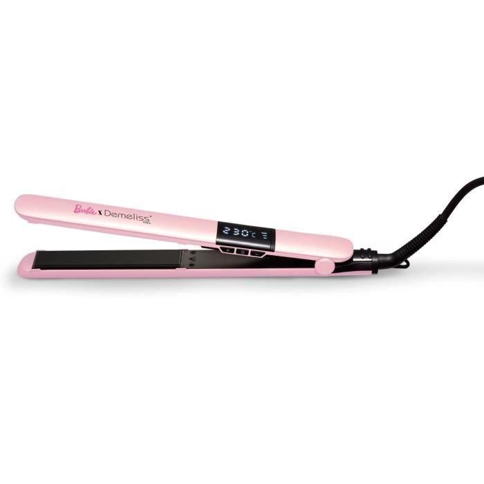 Plancha de pelo - DEMELISS - Edición Barbie - Temperatura de 150 a 230°C - Placas finas 25 x 120 mm - Rosa 2 Plancha de pelo - DEMELISS - Edición Barbie - Temperatura de 150 a 230°C - Placas finas 25 x 120 mm - Rosa 2