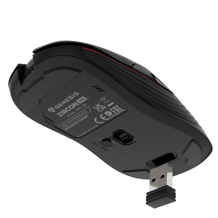 GENESIS Zircon 330 ratón Juego mano derecha RF inalámbrico Óptico 3600 DPI 2