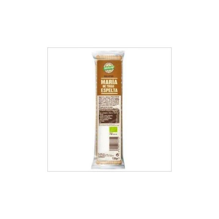 BIOCOP Galleta María de Trigo Espelta 150g Bio - Textura Ligera y Sabor Suave, Ideal Desayunos y Meriendas