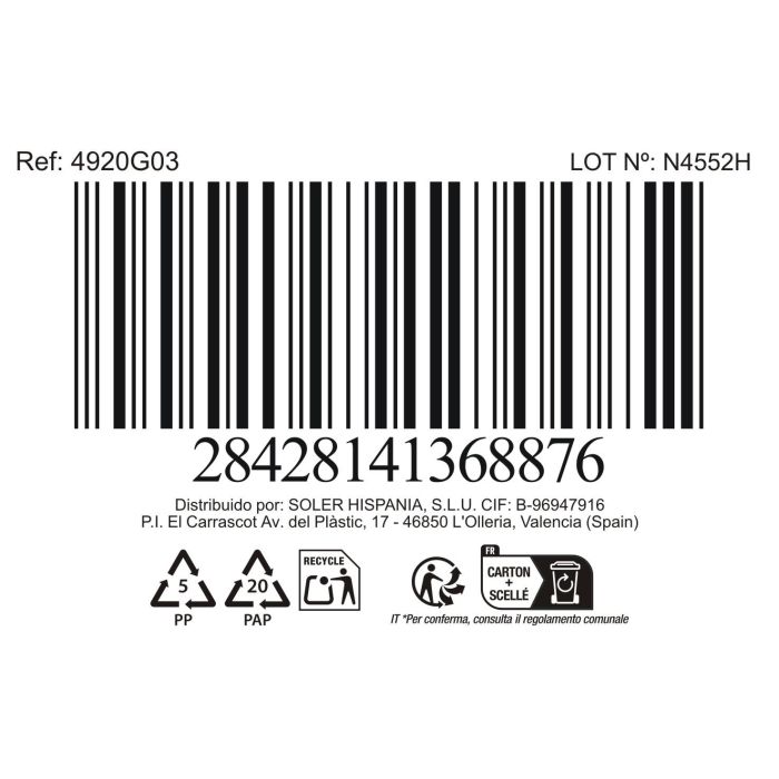 La Mediterranea Plato "Aisa" de 27.2 cm de Diametro, 2.5 cm de Altura, 912 Gramos (12 Unidades)