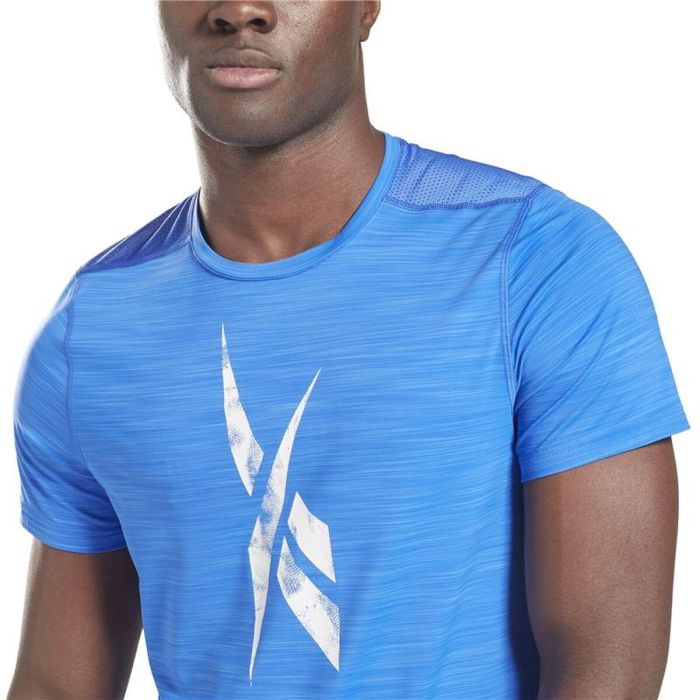 Camiseta de Manga Corta Hombre Reebok Workout Ready Activchill Azul 2