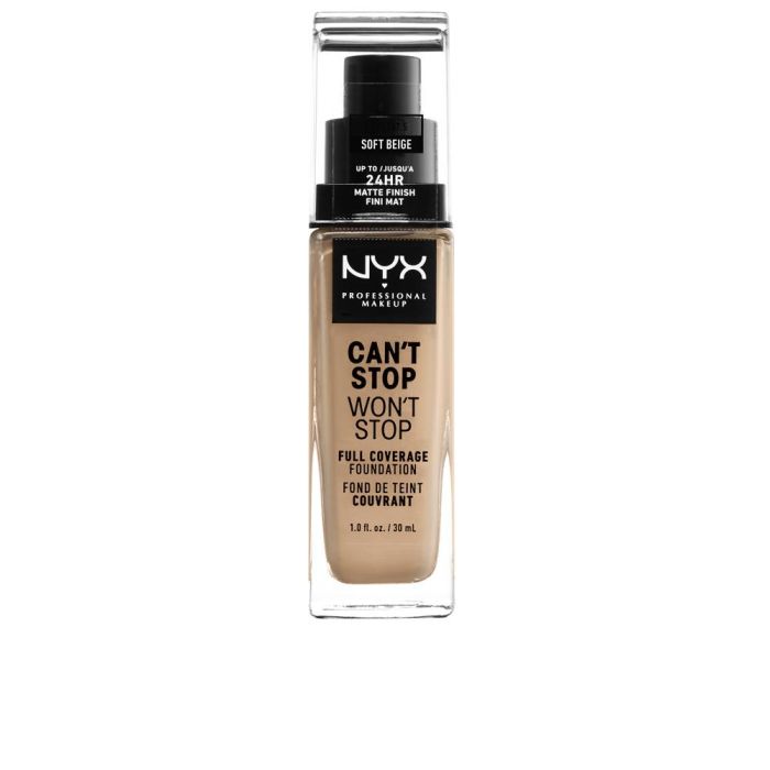 Nyx Professional Make Up CAN'T STOP WON'T STOP Full Coverage Foundation Base de Maquillaje Soft Beige