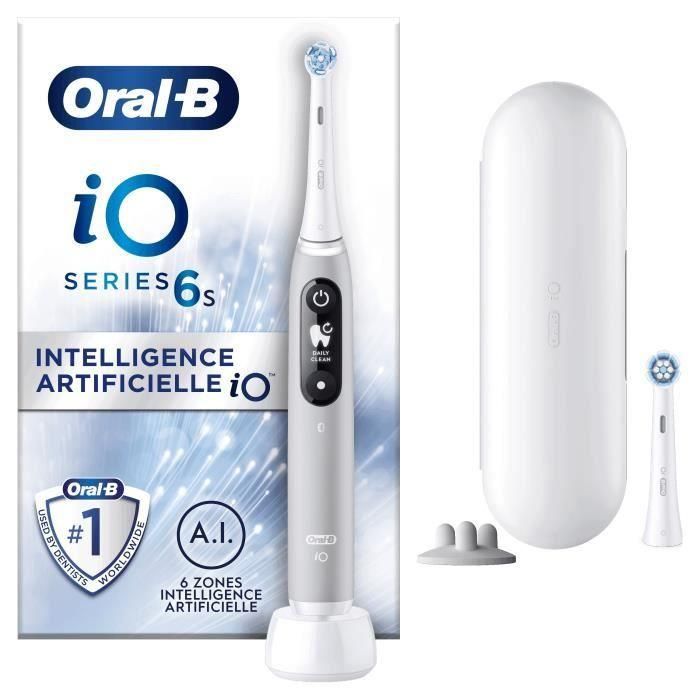 Oral-B iO 6S Cepillo de dientes eléctrico gris con conexión Bluetooth, 2 cabezales, 1 estuche de viaje Oral-B iO 6S Cepillo de dientes eléctrico gris con conexión Bluetooth, 2 cabezales, 1 estuche de viaje