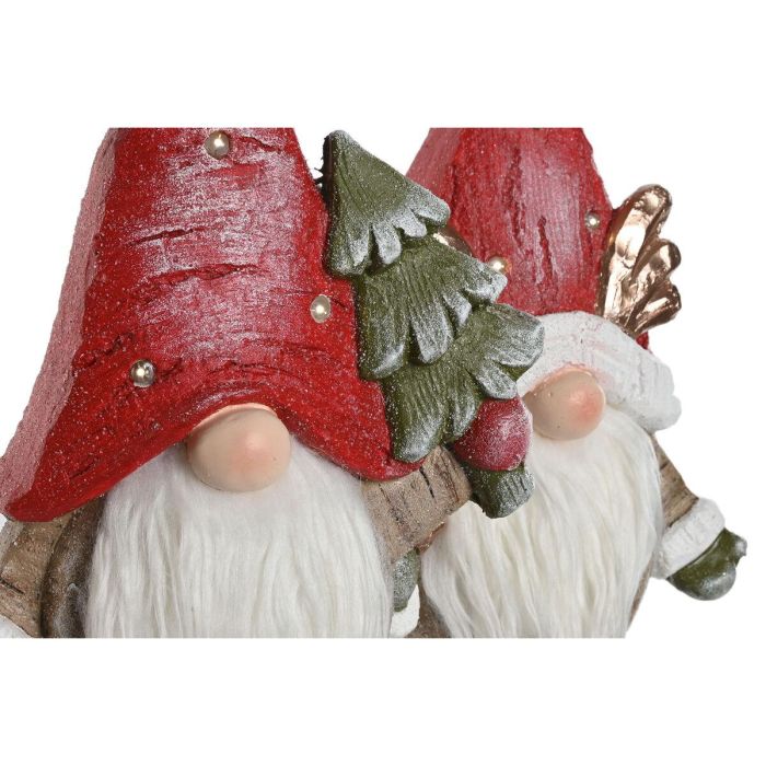 Figura Navidad Tradicional DKD Home Decor Rojo Blanco 11.5 x 38 x 25 cm (2 Unidades) 3