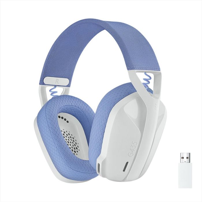 Logitech Auriculares G435 Gaming Inalámbricos Bluetooth/LIGHTSPEED, Sonido Envolvente, Micrófono Integrado, Blanco 18 Logitech Auriculares G435 Gaming Inalámbricos Bluetooth/LIGHTSPEED, Sonido Envolvente, Micrófono Integrado, Blanco 18