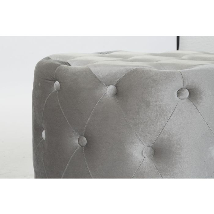 DKD Home Decor Reposapies Glam Gris Terciopelo MDF Set de 2 78 x 42 x 78 cm 2