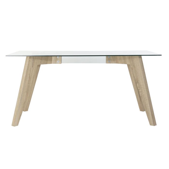Mesa de Comedor DKD Home Decor Cristal Gris Transparente Madera MDF (160 x 90 x 75 cm) 5