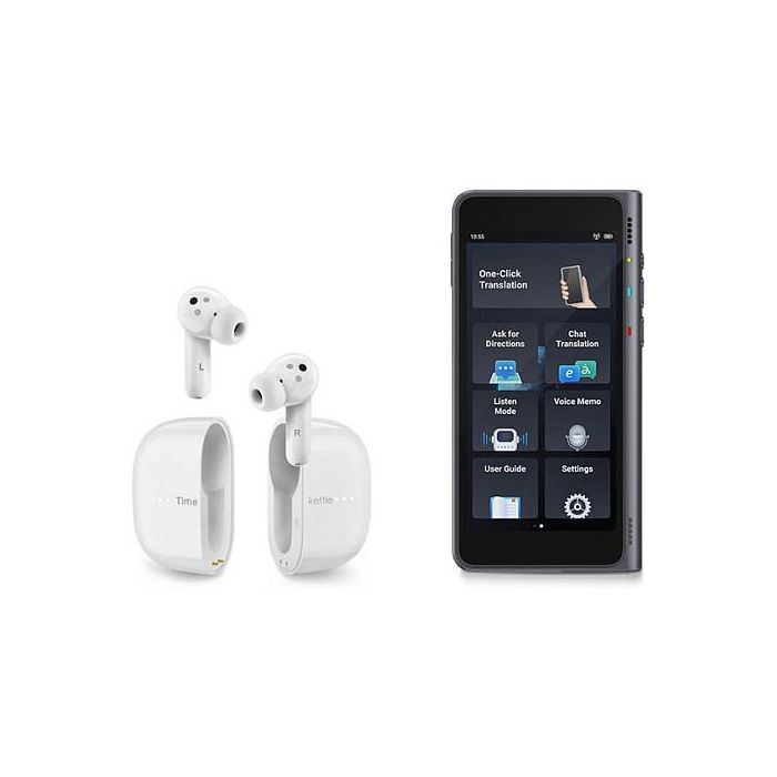 Timekettle M3 Auriculares con Traducción Offline Inalámbricos Bluetooth 5.2 para Llamadas/Música, Resistentes al Agua IPX4, 25h Batería, Blanco