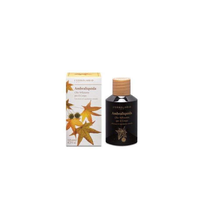 L'ERBOLARIO Ambraliquida Aceite Sedoso Corporal 125ml - Hidratante y Nutritivo, Sin Siliconas ni Parabenos
