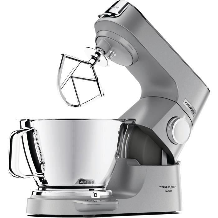 Kenwood KVC85.124SI Robot de Cocina Multifunción Chef Baker, 1200W, Báscula Integrada 6kg, 2 Cuencos 5L y 3.5L, Kit Acero Inoxidable, Plata 4