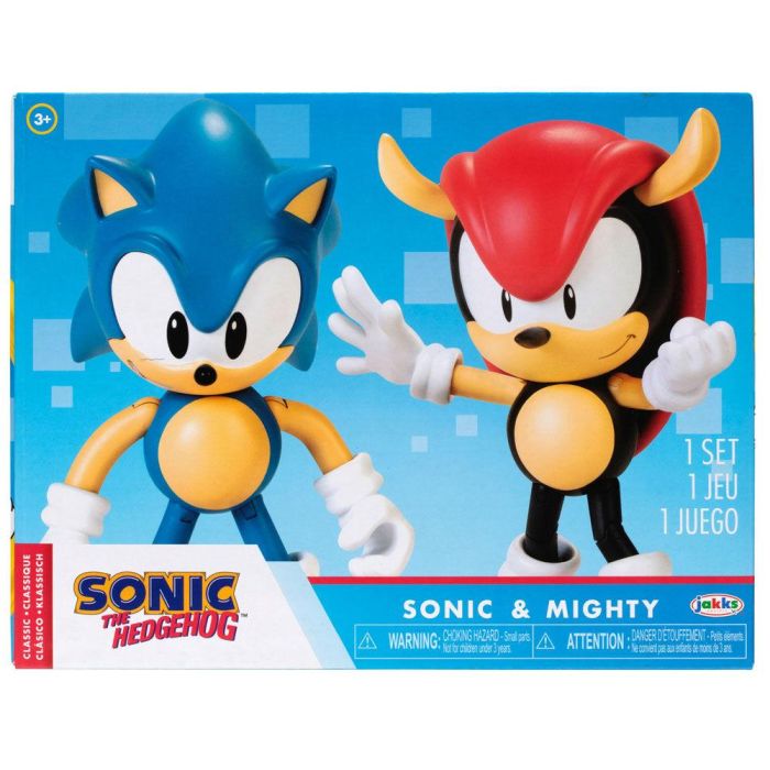 JAKKS PACIFIC Set figuras Sonic & Mighty Sonic The Hedgehog 10cm